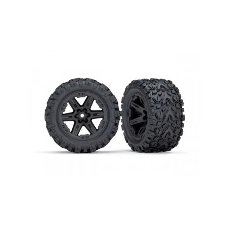 Traxxas TRX6774 Tires & Wheels Talon Extreme/RXT Black 2.8" 2WD Rear TSM
