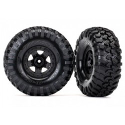TRX8181 Tires & Wheels Canyon Trail/TRX-4 Black 2.2" (2)
