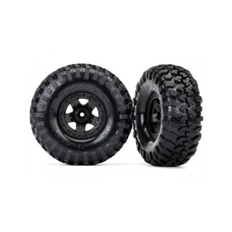 TRX8181 Tires & Wheels Canyon Trail/TRX-4 Black 2.2" (2)