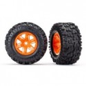 TRX7772T Tires & Wheels Maxx AT/X-Maxx Orange (2)