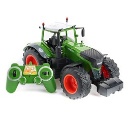 Stor fjernstyret traktor