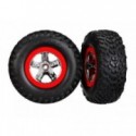 TRX5887R Tires & Wheels SCT S1SCT Chrome-Red 4WD2WD Rear TSM (2)