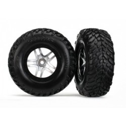 TRX6892R Tires & Wheels SCT S1S-Spoke Chr.-Black 4WD2WD Rear TSM(2)