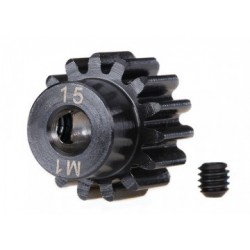Traxxas 6487R Pinion Gear 15T 1.0M Pitch for 5mm Shaft (Machined)