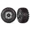 Traxxas 9072 - Tires & Wheels Sledgehammer/Black Chrome 2,8" TSM (2)