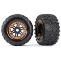 TRX8972T Tires & Wheels Maxx/Black/Orange (17mm) 2.8 TSM (2)