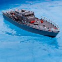 Fjernstyret torpedobåd m. lys inkl. fjernbetjening, lader og batteri