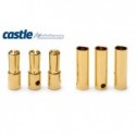 Castle Creations 4mm Bullet Connectors 3pairs 75A - CC-BULLET-4MM