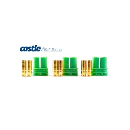 Castle Creations Polarized Bullet Conn. Female 4mm 3 set - 011-0076-00