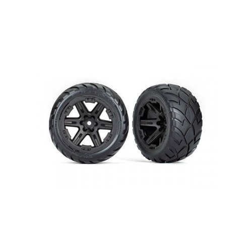 Traxxas 6775 Tires & Wheels Anaconda/RXT Black 2,8" 4WD, 2WD Front (TSM-Rated) (2)