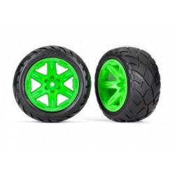 Traxxas 6775G Tires & Wheels Anaconda/RXT Green 2,8" 4WD, 2WD Front (TSM-Rated)(2)