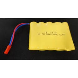 Batteri 6,0v NiCd Ni-Cd 400mah - JST stik