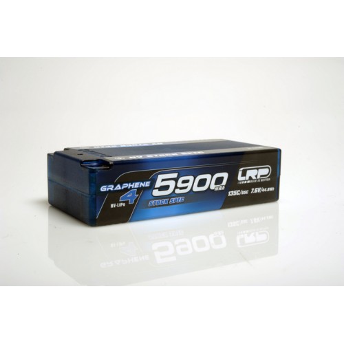 HV Stock Spec Shorty GRAPHENE-4 5900mAh Hardcase  battery - 7.6V LiPo - 135C/65C - 222g