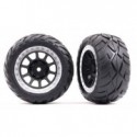 Traxxas 2478G Tires & Wheels Alias Medium / Grey Satin w. Chrome Ring 2.2 Rear (2)