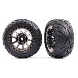 Traxxas 2478T Tires & Wheels Anaconda / Black Chrome 2.2 Rear (2)