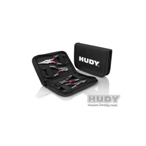 Micro pliers set w. bag HUDY - 189000