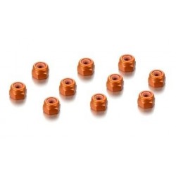 Alu Nut M3 Orange (10) - 296530-O