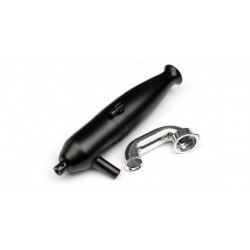 HPI 101396 - BLACK EXHAUST PIPE & MANIFOLD .28