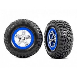 Traxxas 5867A Tires & Wheels, BFGoodrich/SCT Chrome-Blue 4WD/2WD Rear (2)
