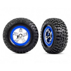 Traxxas 5869A Tires & Wheels BFGoodrich/SCT Chrome-Blue 2WD Front (2)