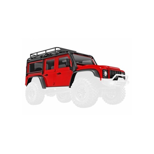 Traxxas 9712-RED Body TRX-4M Land Rover Defender Red Complete