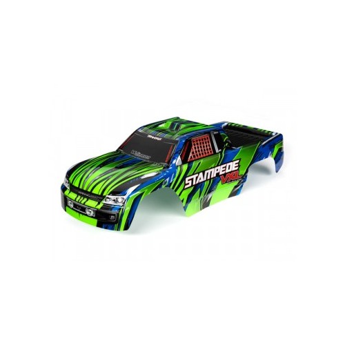 Traxxas 3620G Body Stampede VXL 2WD Green & Blue Painted
