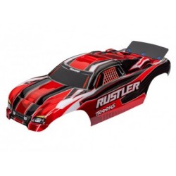 Traxxas 3750R Body Rustler 2WD Red Painted