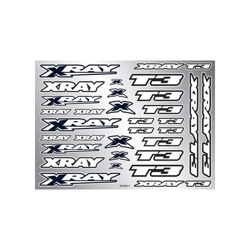 XRAY T3 Sticker for Body - White - 397325