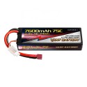 LiPo batteri 2s 7,4v 7600mAh 75c T-plug Deans stik hardcase