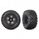 TRX3778 Tires & Wheels Sledgehammer/ Black 2.8 TSM Electric Rear