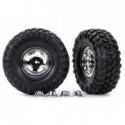 TRX8159X Tires & Wheels 2.2 Canyon Trail / Chrome w/ Center Caps (Requires TRX8255A)