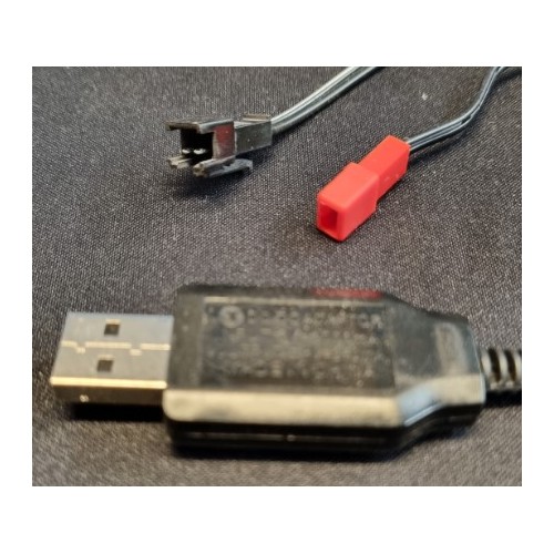 4.8V NiMh USB lader 250mAh - med Molex JST stik - VÆLG