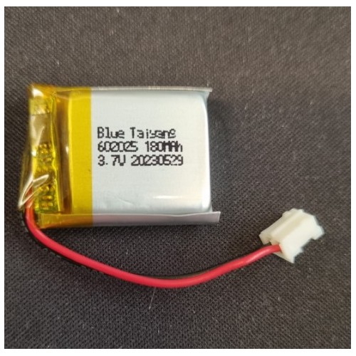 LiPo batteri 3,7v 180mah 602025 med molex stik