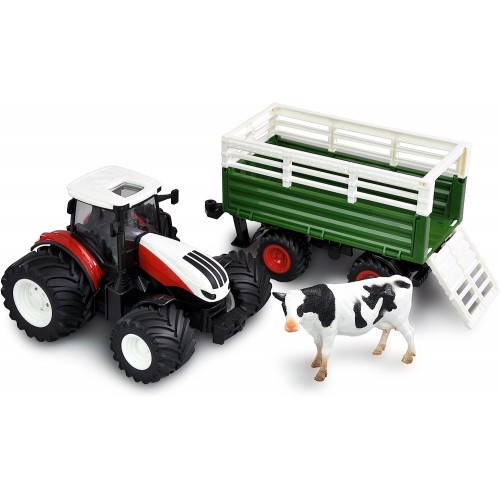 RC Traktor med vogn og ko