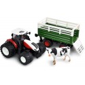 Fjernstyret Traktor med vogn og ko
