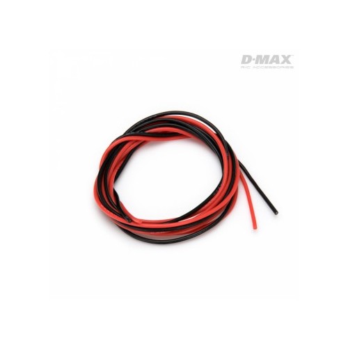 Wire Red & Black 24AWG D0.5/1.6mm x 1m