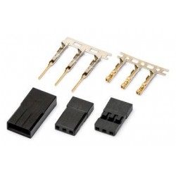 Connector JR/Universal Servo gold plated pair