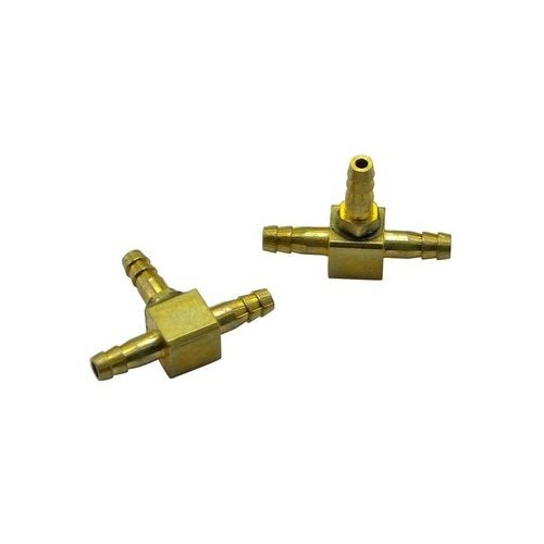 Brass T-adapter for 1/16 iD tube (2)