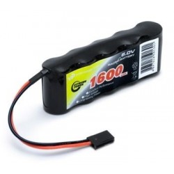 Receiver battery NiMH 6,0V 1600mAh Flat
