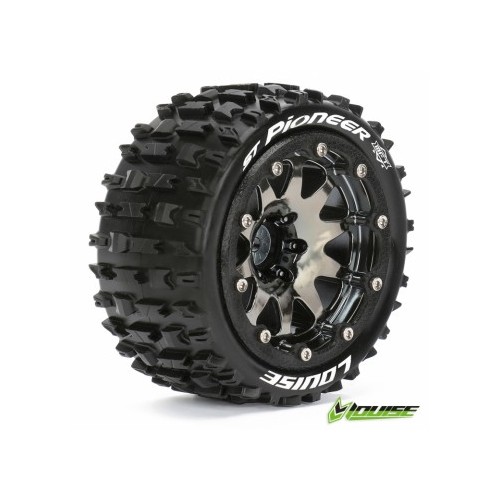 Tire & Wheel ST-PIONEER 1/10 Sv.krom Beadlock (0) Soft MFT