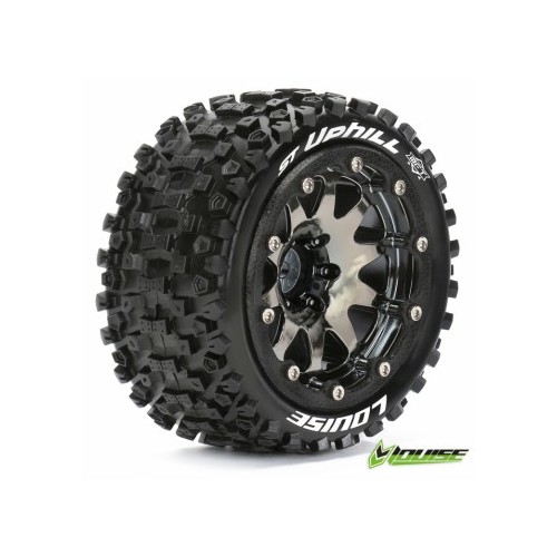 Tire & Wheel ST-UPHILL 1/10 Sv.krom Beadlock (1/2) Soft MFT
