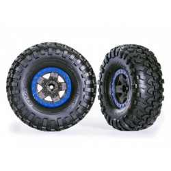 Tires & Wheels Canyon Trail/TRX-4 Black 2.2 Blue (2)