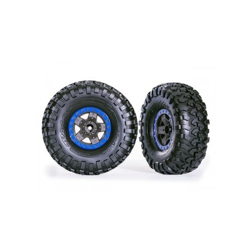 Tires & Wheels Canyon Trail/TRX-4 Black 2.2 Blue (2)