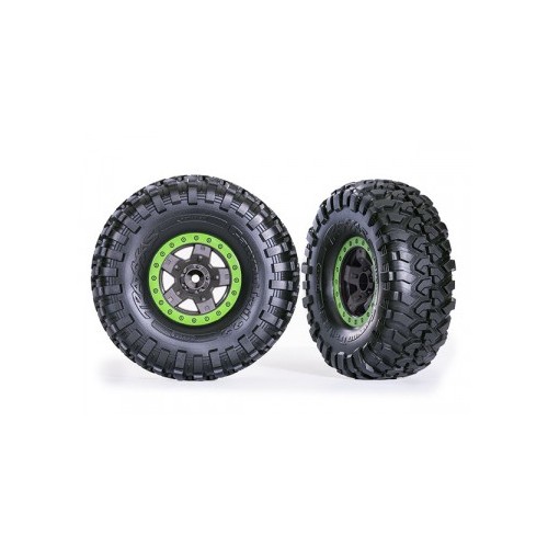Tires & Wheels Canyon Trail/TRX-4 Black 2.2 Green (2)
