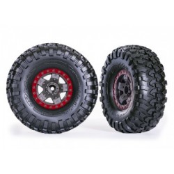 Tires & Wheels Canyon Trail/TRX-4 Black 2.2 Red (2)