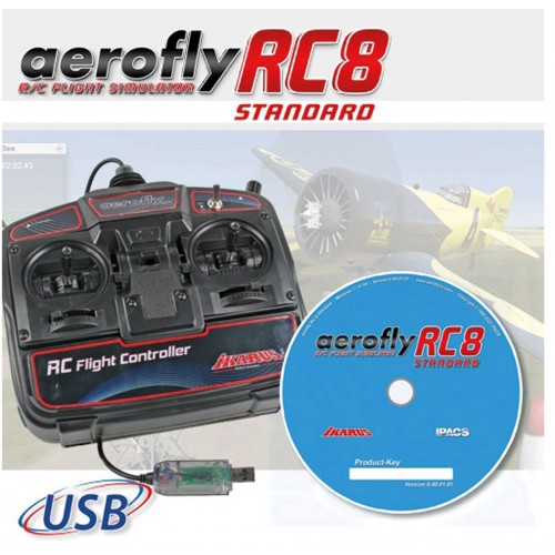 IKARUS AeroFly RC8 Standard DVD inkl. USB Flight-Controller