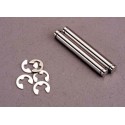 Traxxas 2635 Suspension pins, 23mm hard chrome (2)/ E-clips (4)