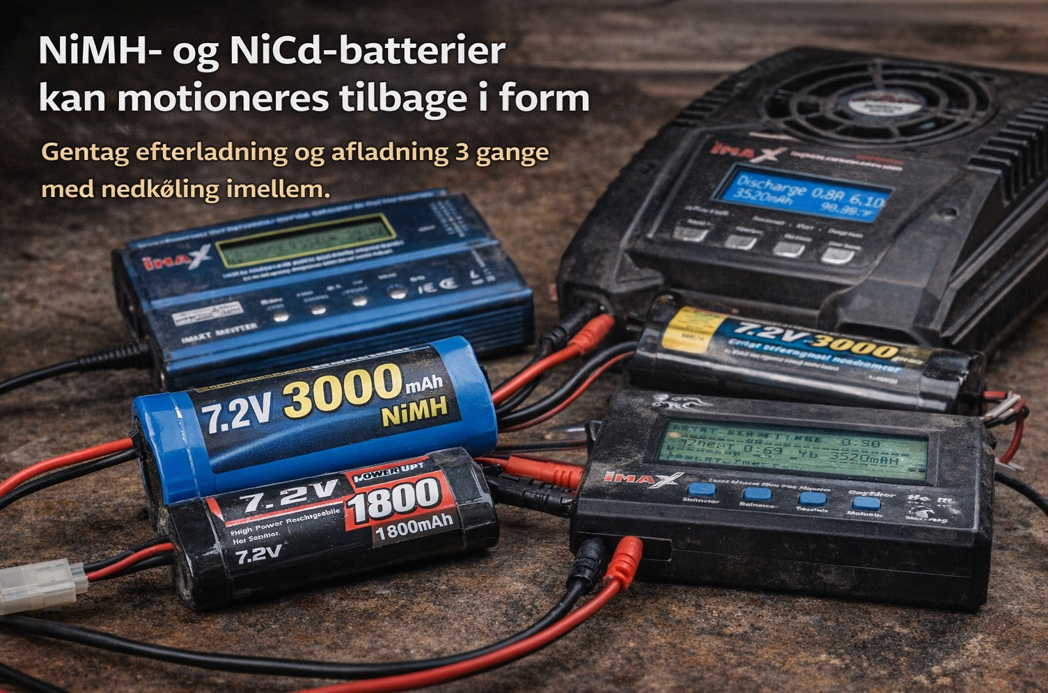 Spørgsmål: Hvordan Genoplivning / motionering af NiMh & NiCD batterier