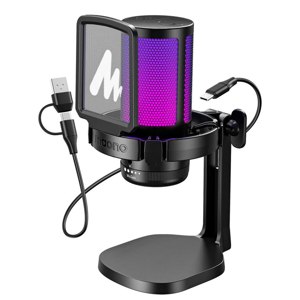 MAONO DGM20 GamerWave Condenser USB Gaming RGB Microphone