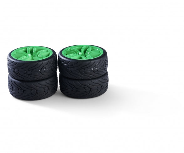 1:10 wheel set (4) 10 sp. green 26mm+3mm